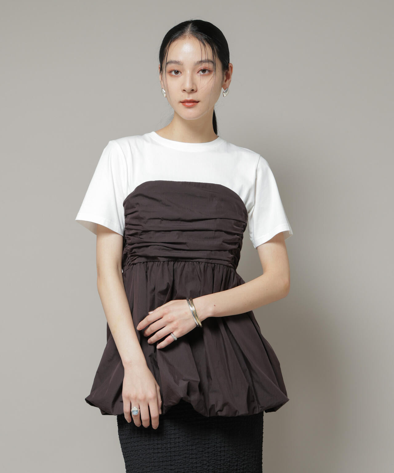 バルーンビスチェドッキングトップス