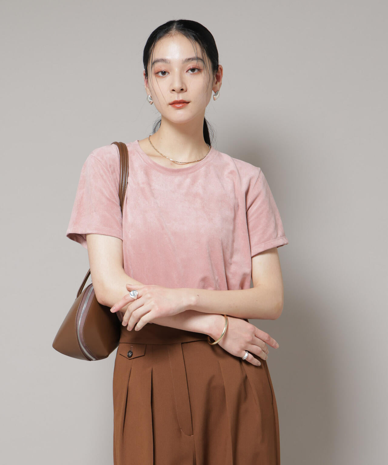 フェイクスエードTシャツ