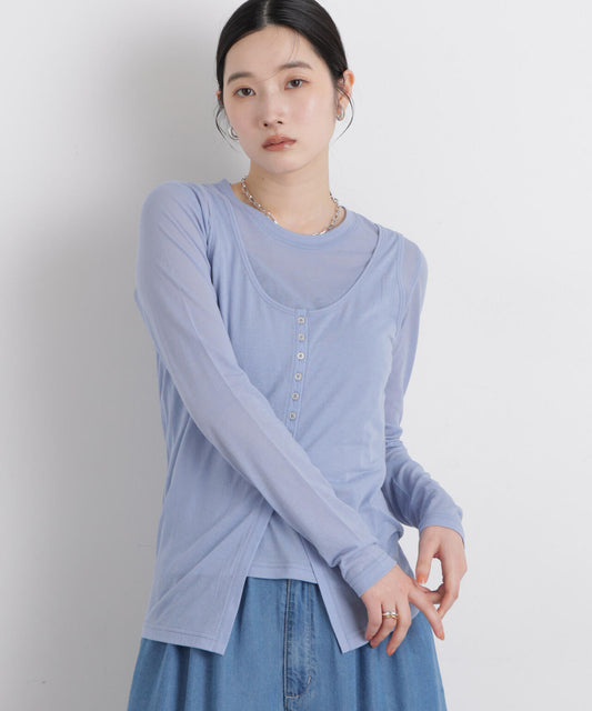 シアータンク+ロンTレイヤードセット