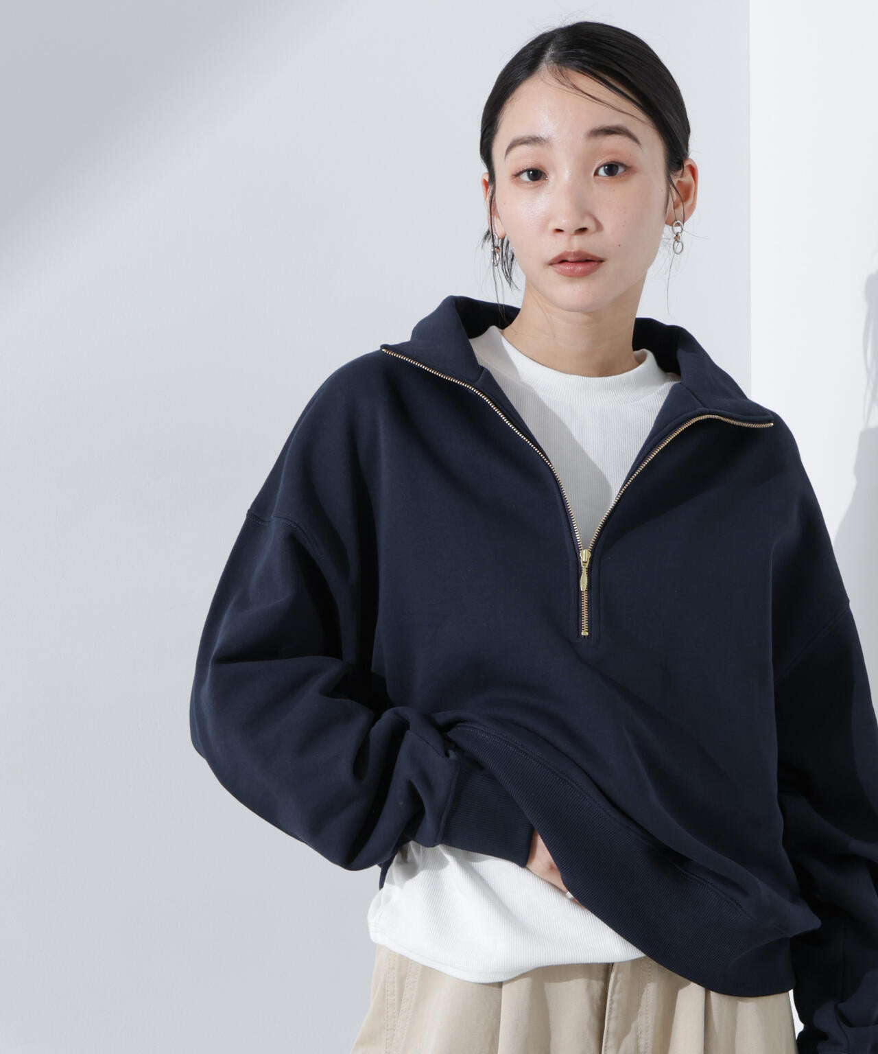 抗菌防臭リブロングスリーブTシャツ