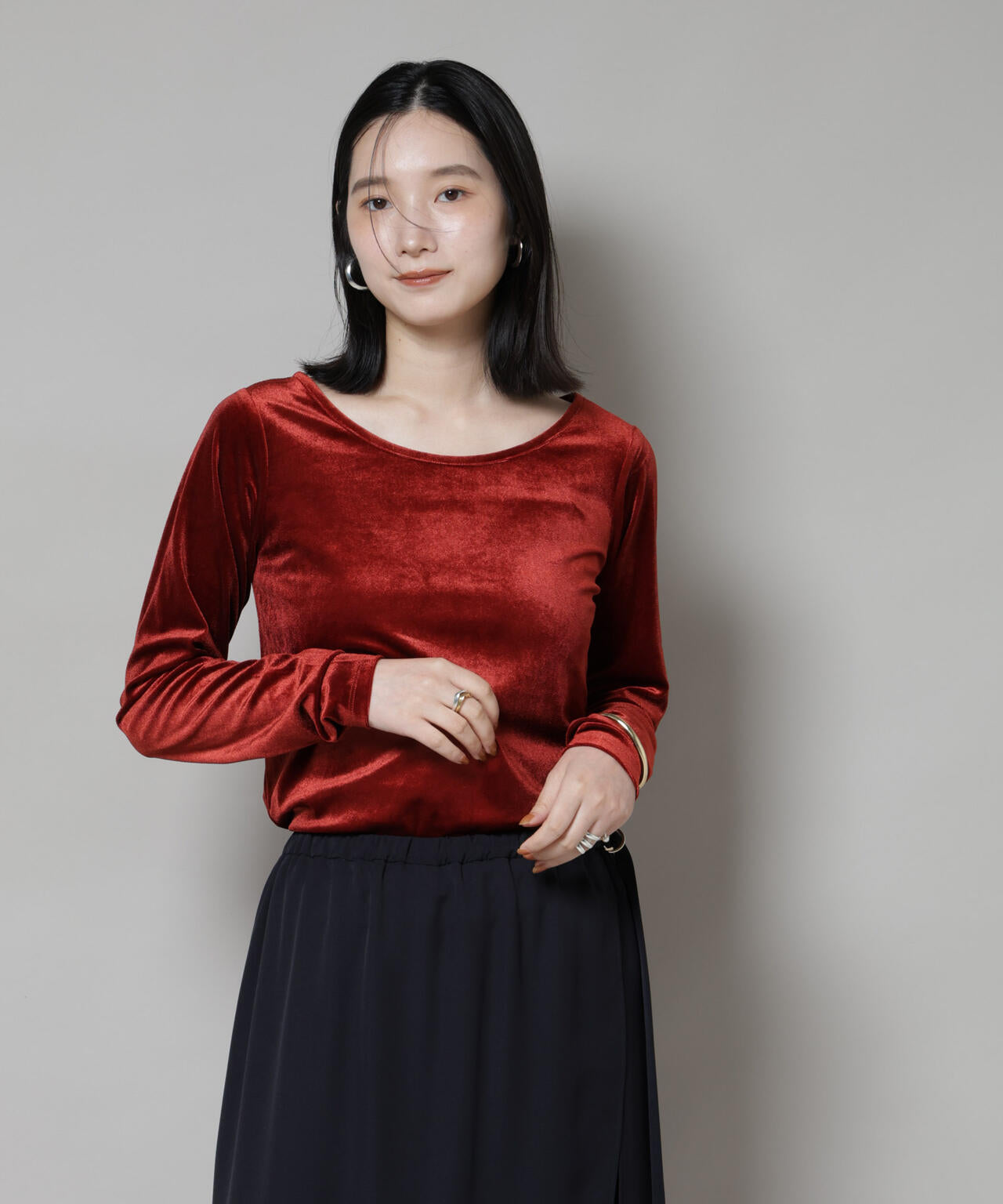 前後2wayベロアカットトップス(セットアップ可)