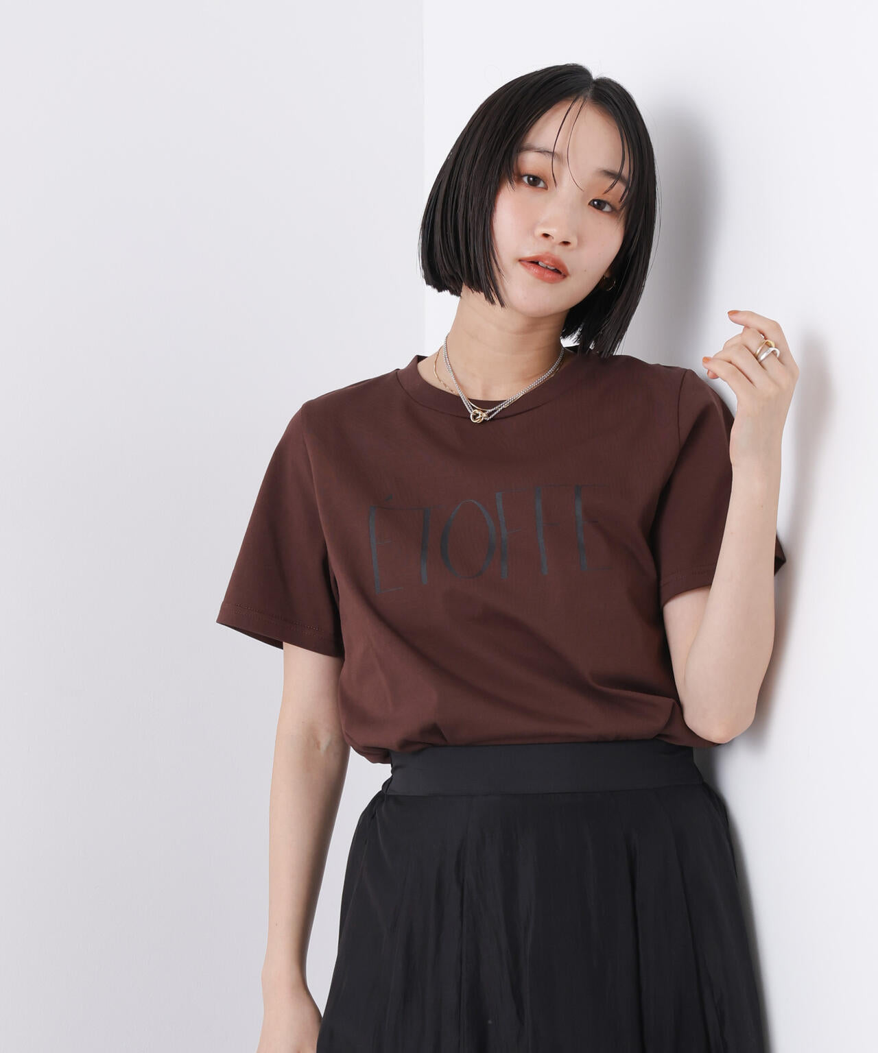 接触冷感&紫外線防止機能 ロゴプリントTシャツ