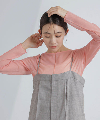 梨地シアーカットトップス