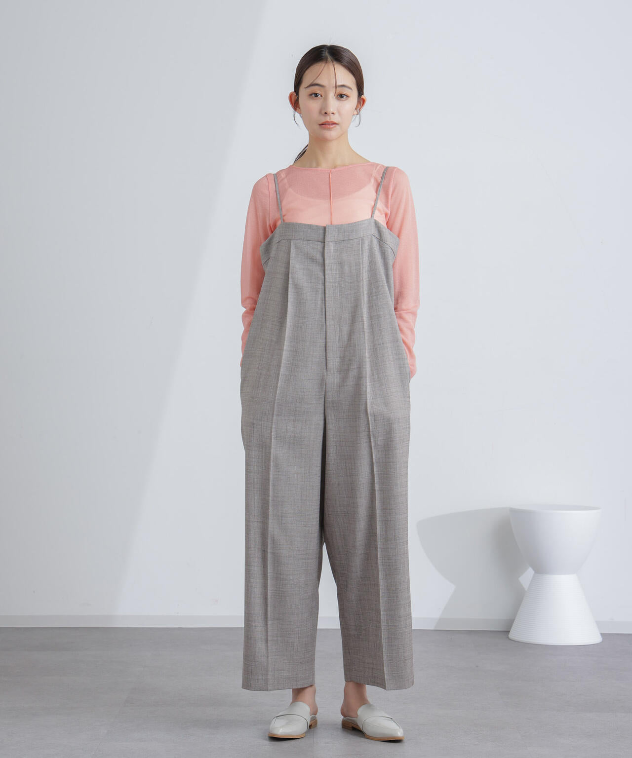 梨地シアーカットトップス