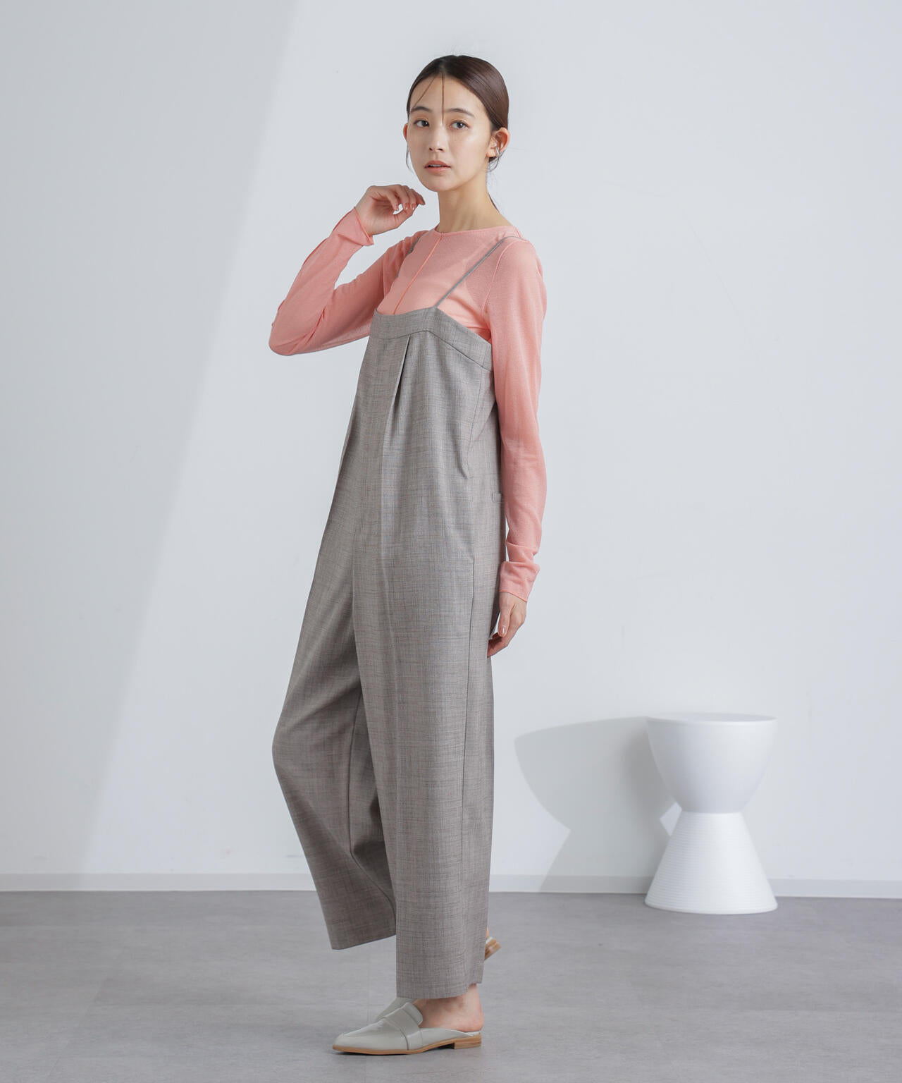 梨地シアーカットトップス