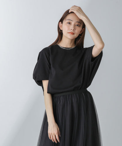 バックギャザースリーブトップス