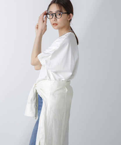 バックギャザースリーブトップス