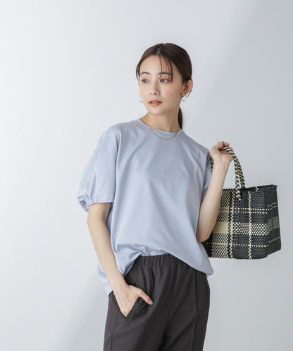 バックギャザースリーブトップス