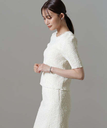 ファンシーシャーリングバックオープントップス(セットアップ可)