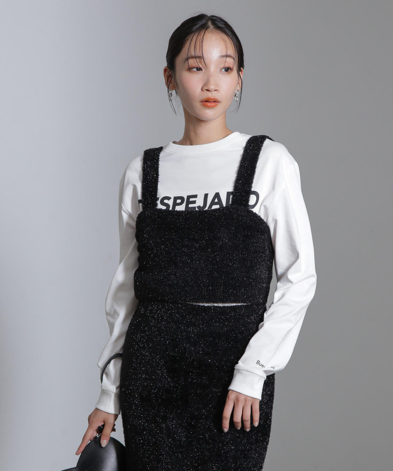 ラメシャギーニットビスチェ(セットアップ可)