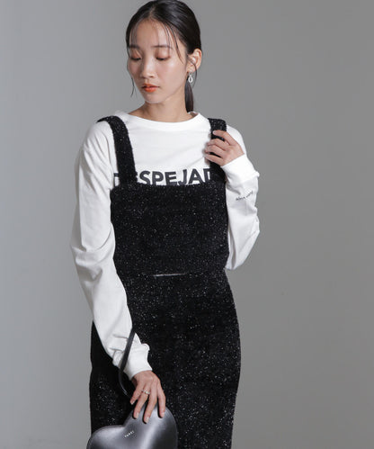 ラメシャギーニットビスチェ(セットアップ可)