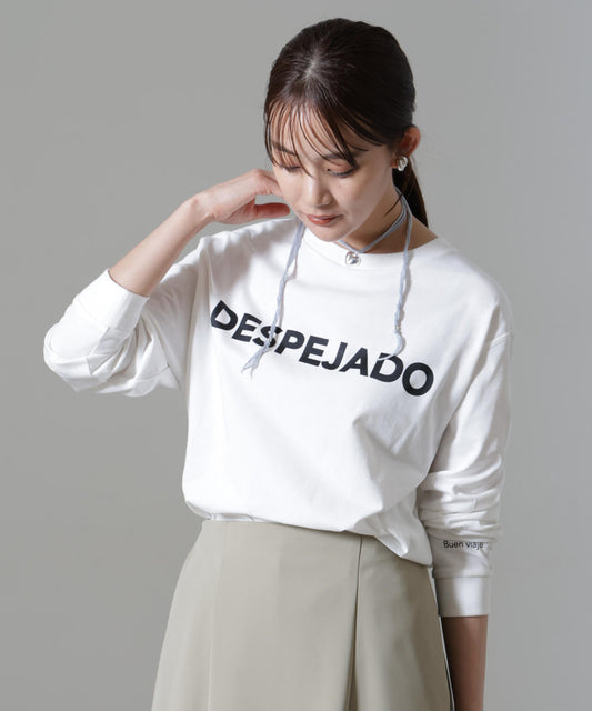 レタードロゴプリントロングスリーブTシャツ
