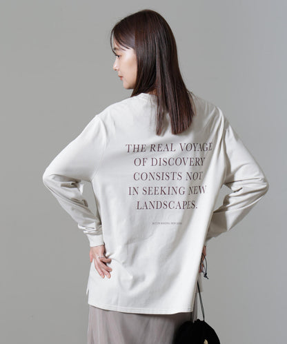 レタードロゴプリントロングスリーブTシャツ