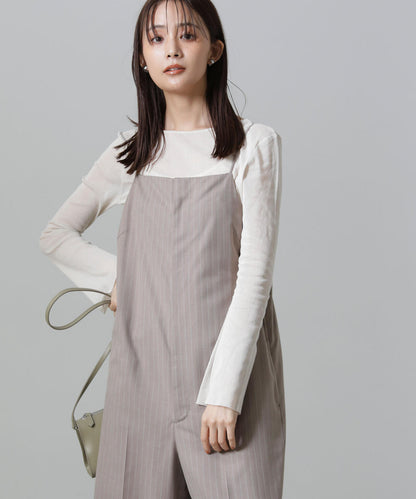 フレアスリーブメッシュトップス