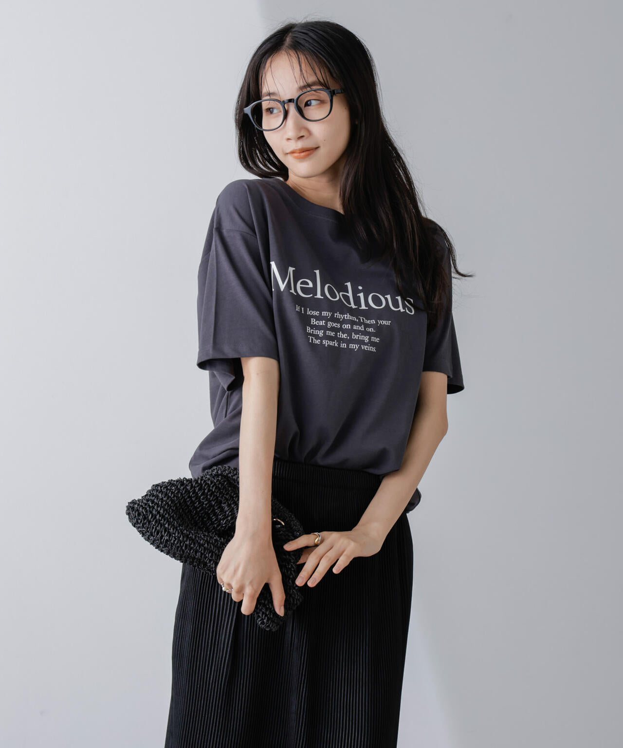 レタードグラフィックTシャツ