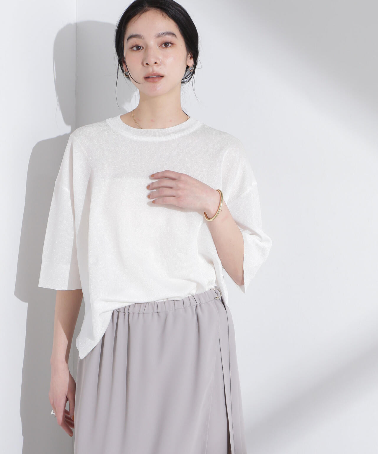 オーロララメシアースムースニットTシャツ