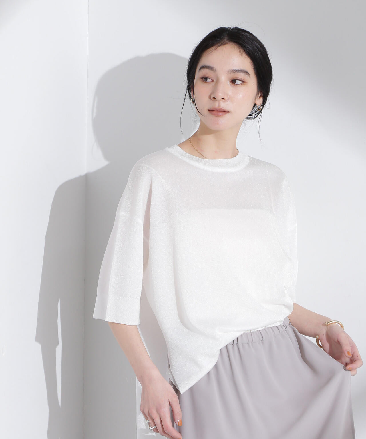 オーロララメシアースムースニットTシャツ