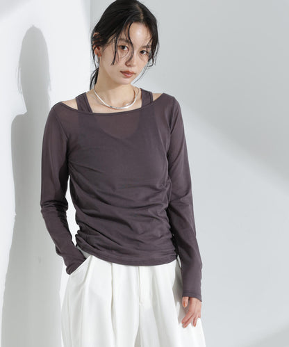 シアータンクトップ＋ロンTレイヤードセット