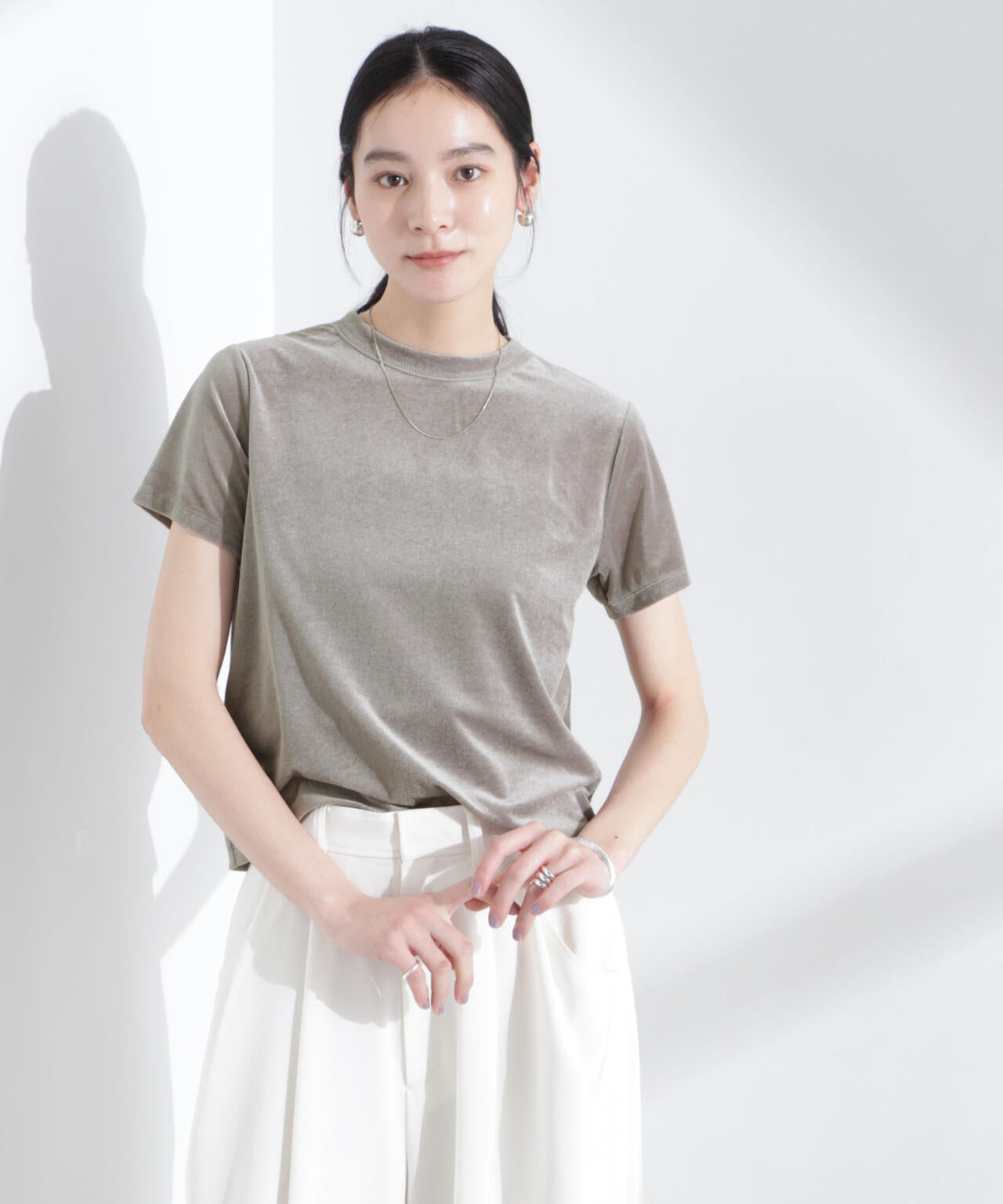 シアーベロアコンパクトTシャツ