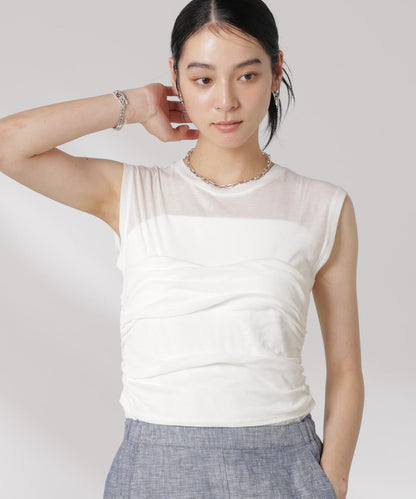 ドッキングビスチェシアートップス