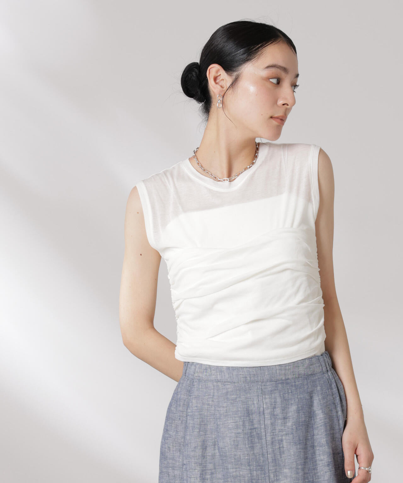 ドッキングビスチェシアートップス