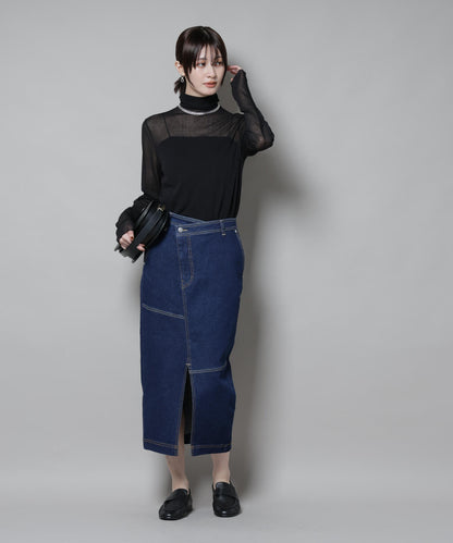 梨地シアータートルカットトップス