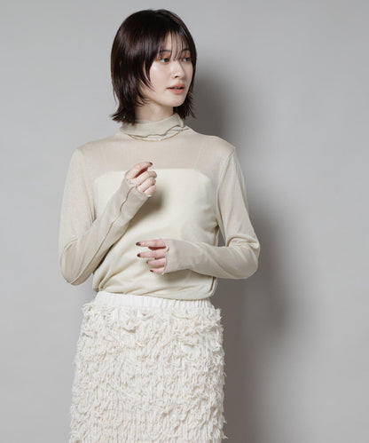 ラメシアータートルカットトップス