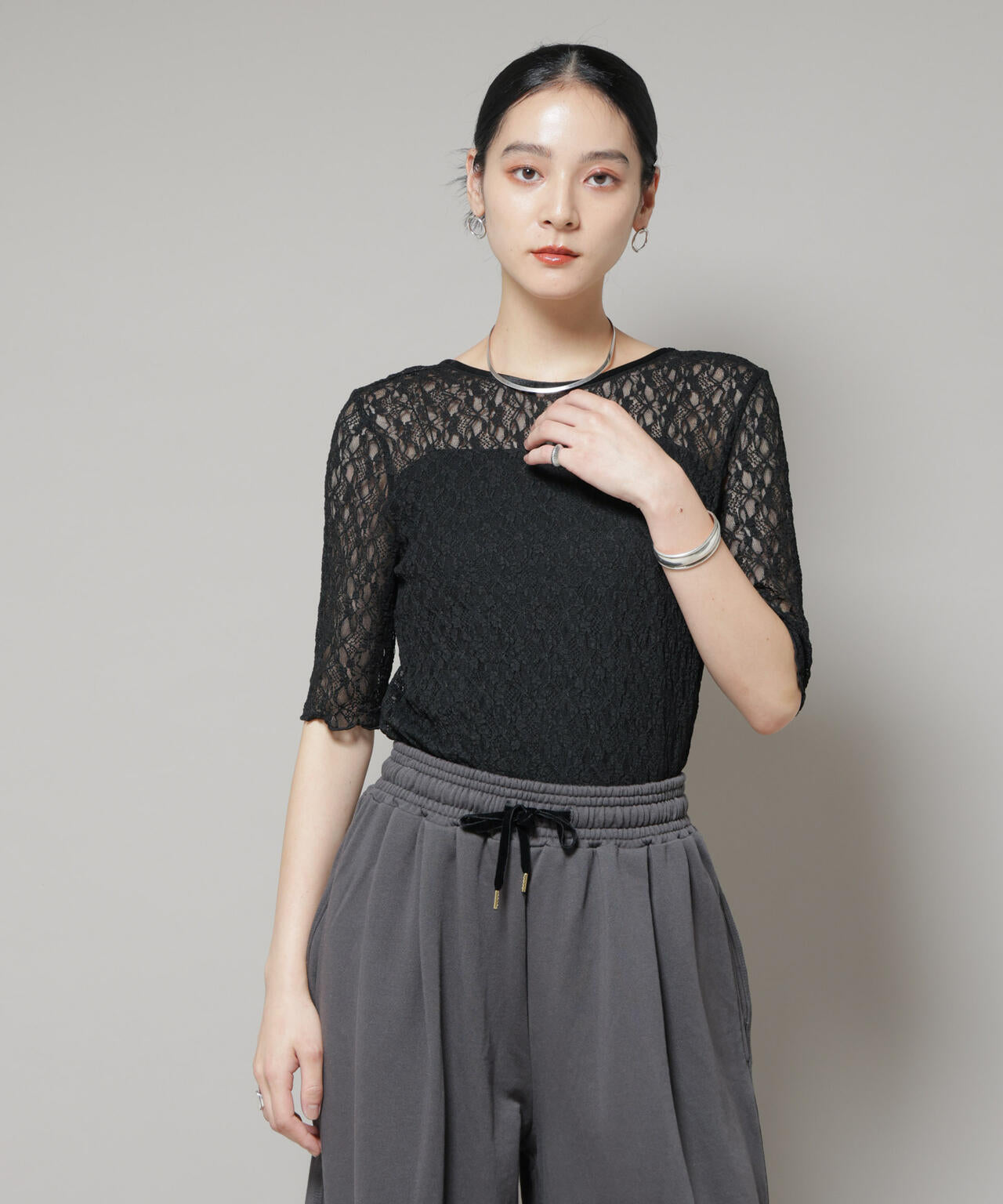 レースバックシャントップス