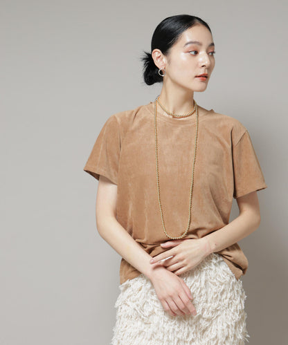 フェイクスエードTシャツ