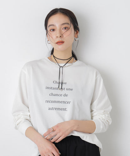 ロゴプリントロングスリーブTシャツ