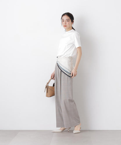 DressT/シルケットスムースモックネックTシャツ