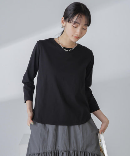 汗染み防止加工接触冷感7分袖カットソー