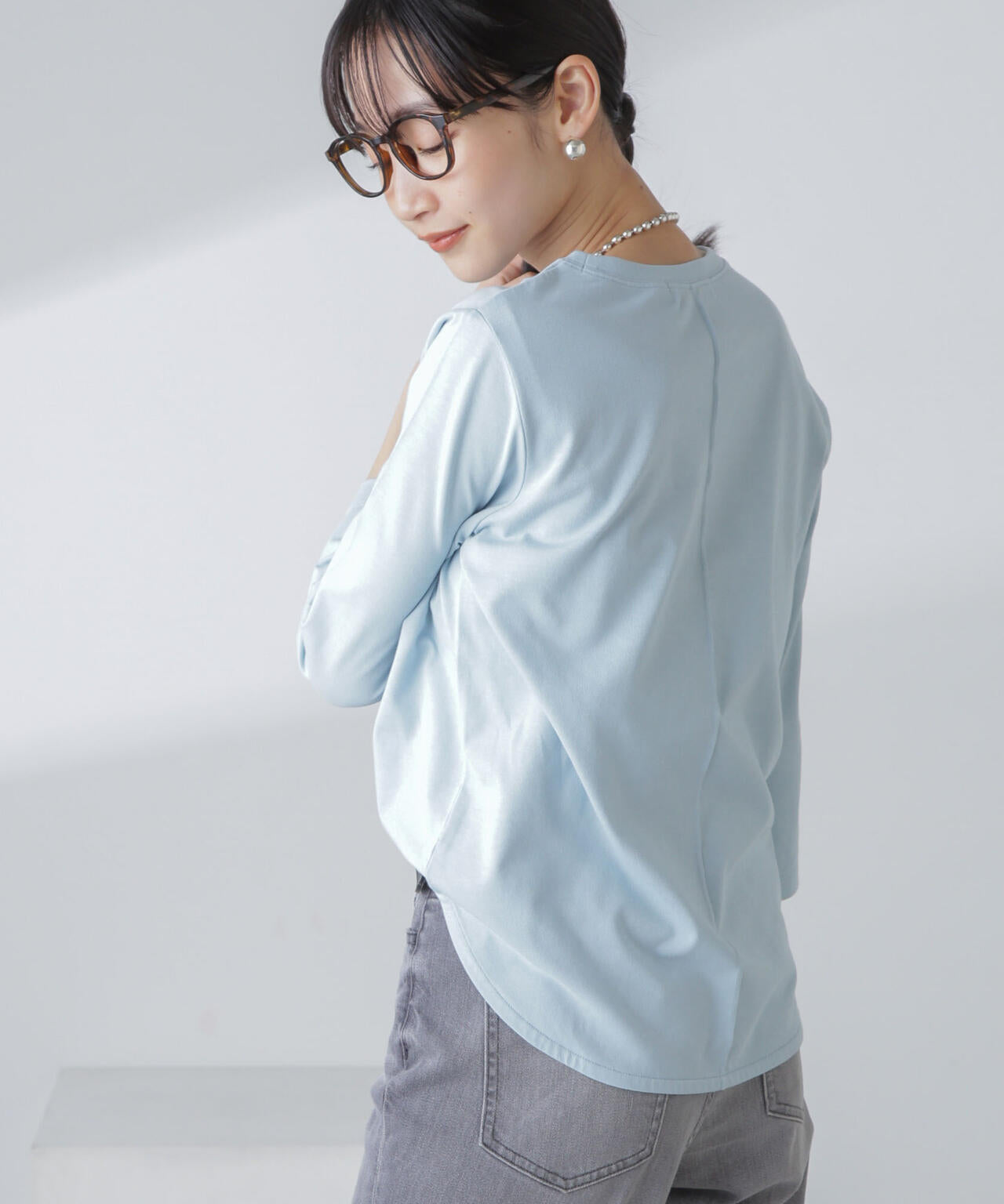 汗染み防止加工接触冷感7分袖カットソー