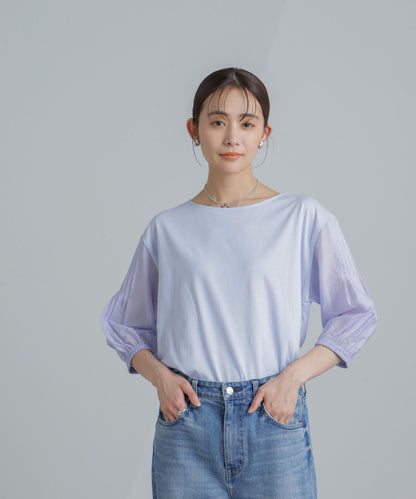 ピンタックスリーブカットプルオーバー