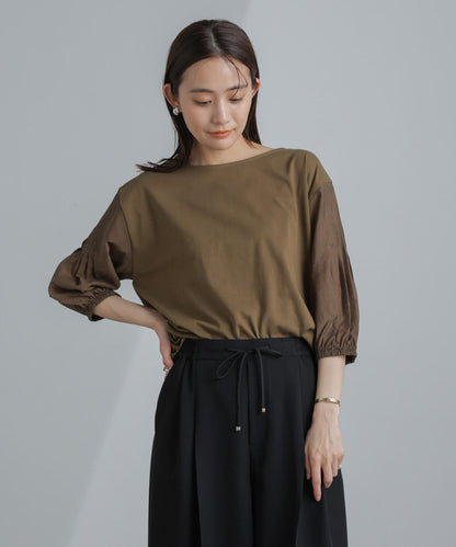 ピンタックスリーブカットプルオーバー