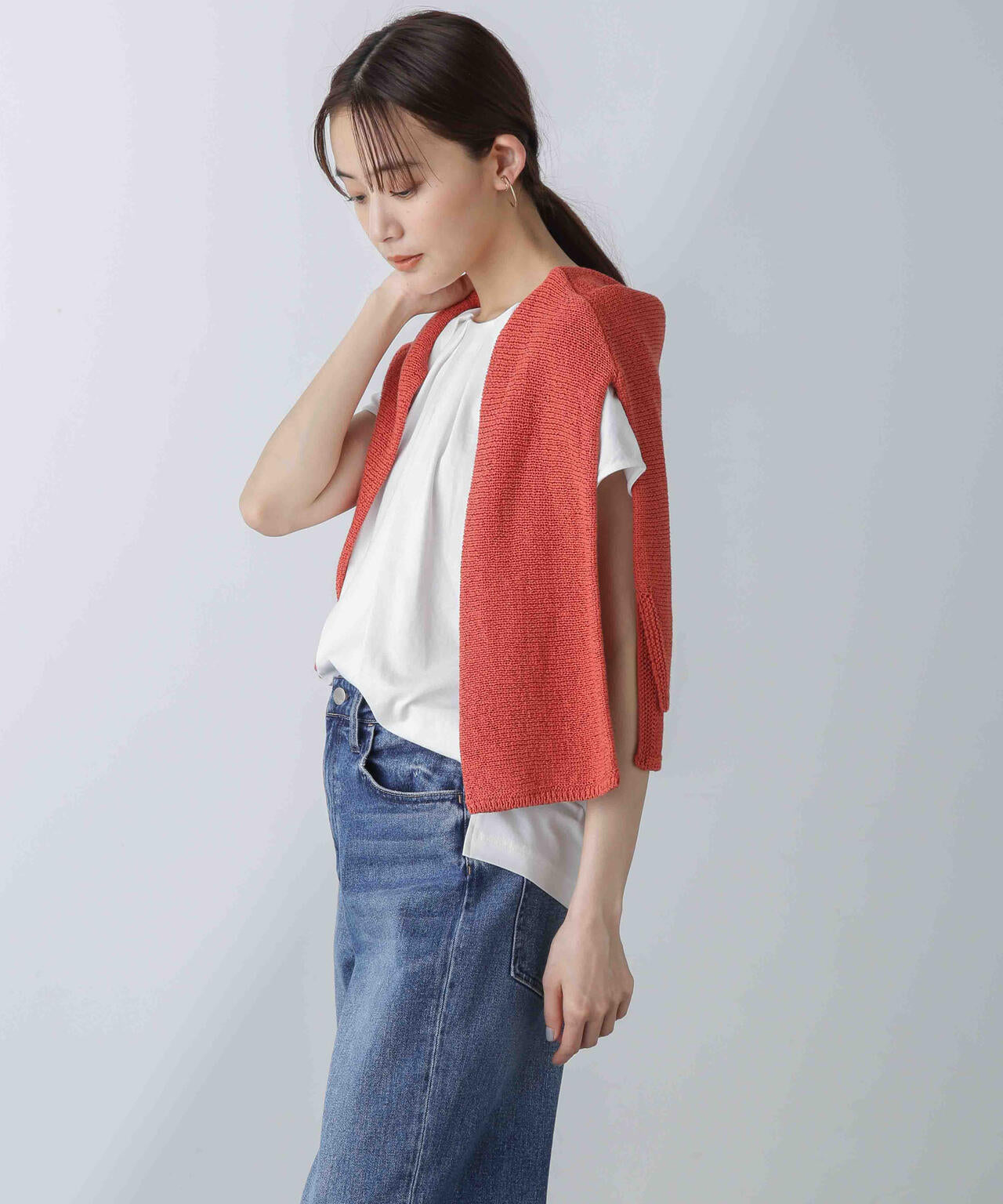 フロントタックフレンチスリーブプルオーバー