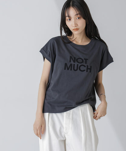 フロッキーロゴノースリーブクロップドトップス