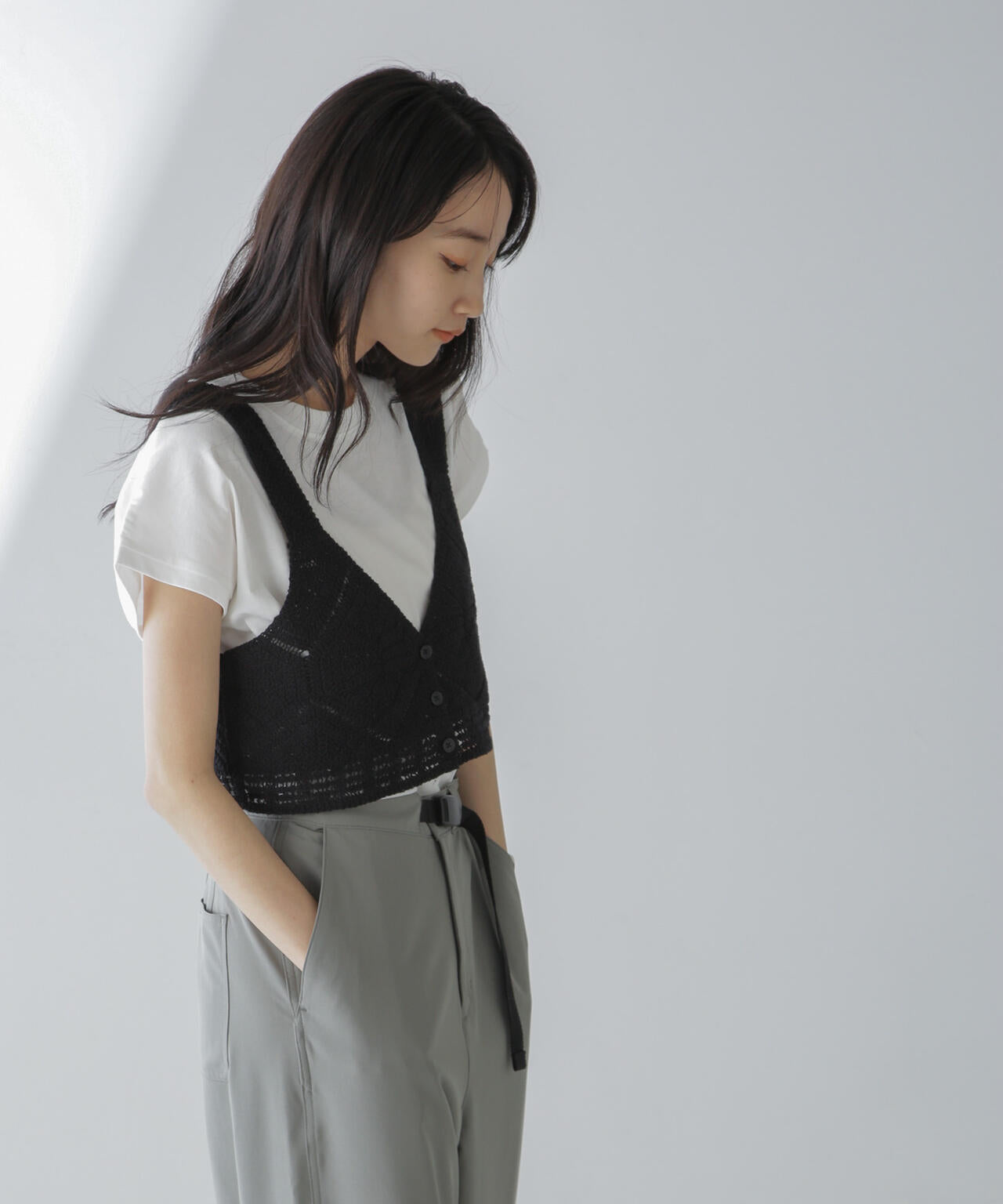 レース編ビスチェセットTシャツ