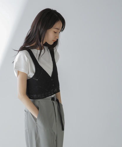 レース編ビスチェセットTシャツ