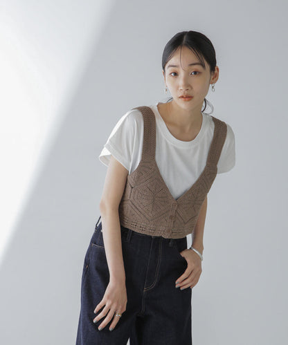 レース編ビスチェセットTシャツ