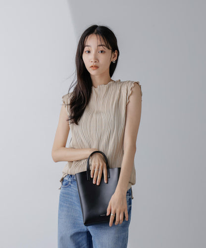 ウェーブリップルカットノースリーブトップス(セットアップ可)