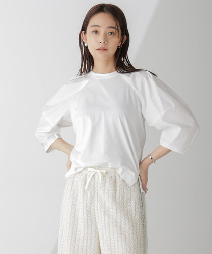 布帛タックスリーブカットプルオーバー