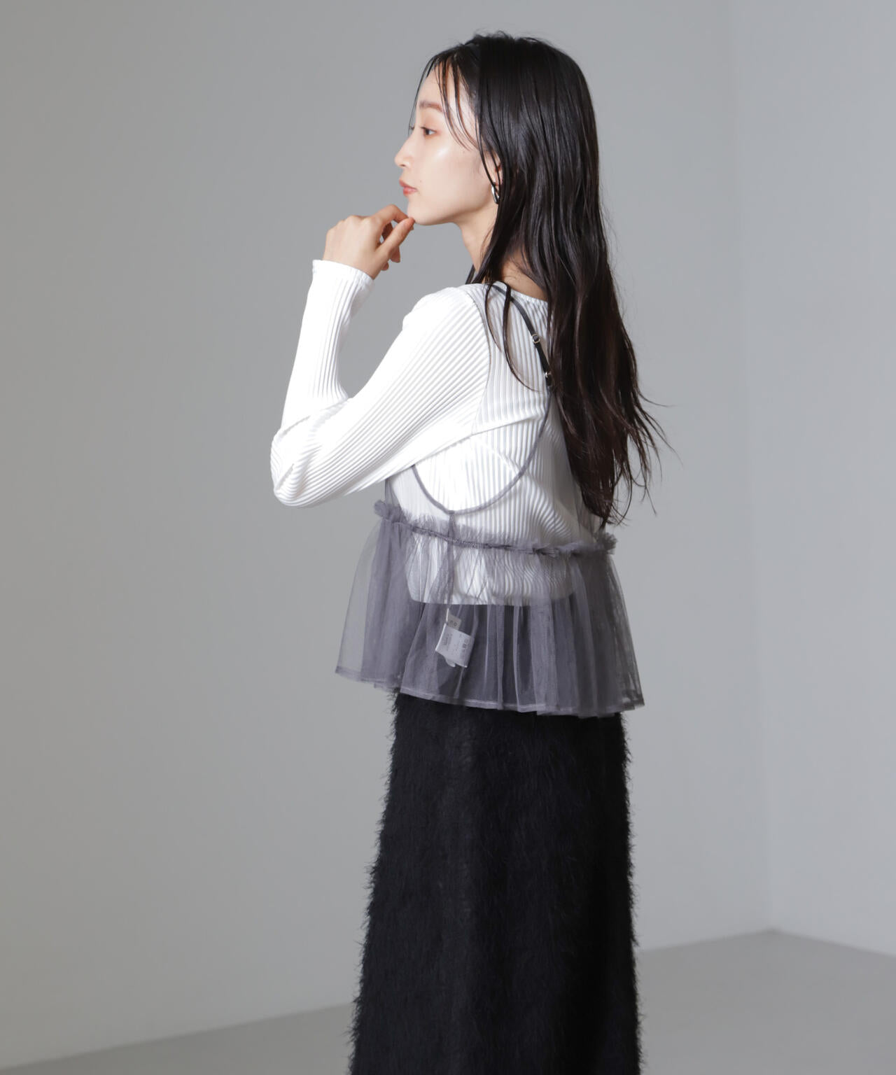 前後2wayテレコロンTセット＆チュールキャミソールトップス