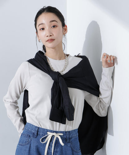 抗菌防臭リブロングスリーブTシャツ