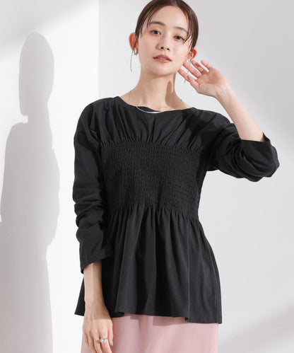 シャーリングデザインカットソー