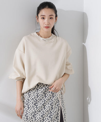 布帛コンビポンチカットトップス