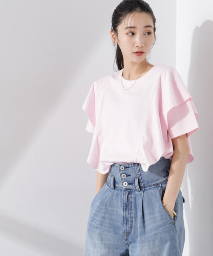 ラッフルデザインTシャツ