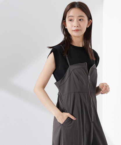 カットジョーゼットノースリーブTシャツ