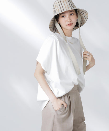 変形スリーブカットトップス