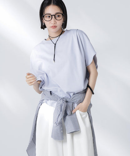 変形スリーブカットトップス